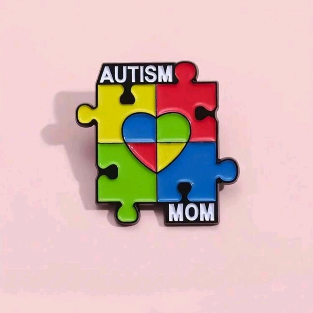 Autism Mom Puzzle Pin